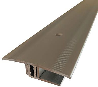 ufitec Profilsystem für Parkett- und Laminatböden - für Belagshöhen von 7-16 mm - viele Farben lieferbar (Übergangsprofil | 90 cm lang | 45 mm Breit, Bronze Hell)