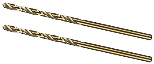 Brocas de acero de alta velocidad de 2,4 mm, vástago redondo HSS M35 brocas helicoidales de cobalto para metal, adecuadas para taladrar en metal duro, acero inoxidable, hierro fundido, 10 unidades