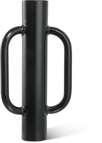 Fumingpal T Post Driver - 12LB Fence Post Driver Heavy Duty Hand Post Pounder with Handle Black Steel Rammer for U Fence Post Wooden Post Hole Diggers,Black
