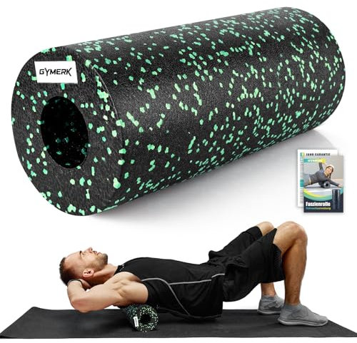 GYMERK Faszienrolle Mittlere Härte, Foam Roller (33 x 16 cm), Selbstmassage Fazienrolle zur Dehnung & Fitness des Rücken Wirbelsäule Beine, Effektive Massagerolle für funktionales Training