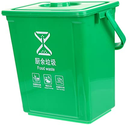 Milisten Kitchen Compost Bin 10L Food Waste Caddy with Lid and Handle Odour Blocking Portable Waste Basket for Home and Office