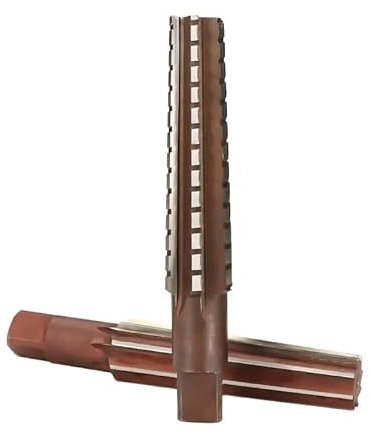 Ddyspan Handreibahlen 2 Stück MT0/MT1/MT2/MT3/MT4 Stahl Fein/rau-kantig Morsekegel Reibahle Zum Fräsen Schlichten Schneidwerkzeug Handwerkzeug,MT3-Set