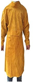 Hochleistungsschweißjacke Lederschweißer Schweißschweißkleidung Flammschutzschweißer Gesamtsiam -Schweißbedeckung Schweißschürze Flüssigkeit Metallschutzanzug Hitzebeständiger Schweißmantel (Color :