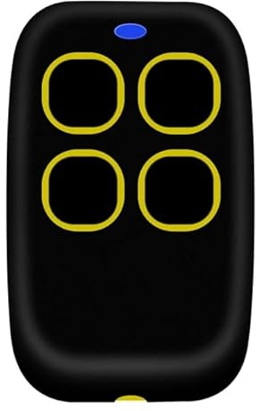 Telecomando cancello universale multifrequenza rolling code e fisso da 280 a 868 mhz radiocomando 4 Canali universali programmabile per portone garage (Giallo)