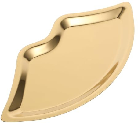 Nicear Läppformad bricka i rostfritt stål Guld Sminkbord Organiserare för smyckenycklar Entrédekor Spegel polerad hemförvaringsbricka för bänkskivor och sminkbord