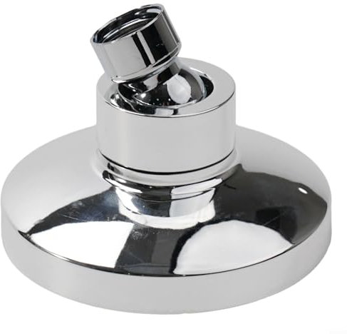 Soffione doccia rotondo a pioggia, 9,5 cm, regolabile, montaggio a parete, ugello autopulente ad alta pressione, finitura cromata, facile installazione