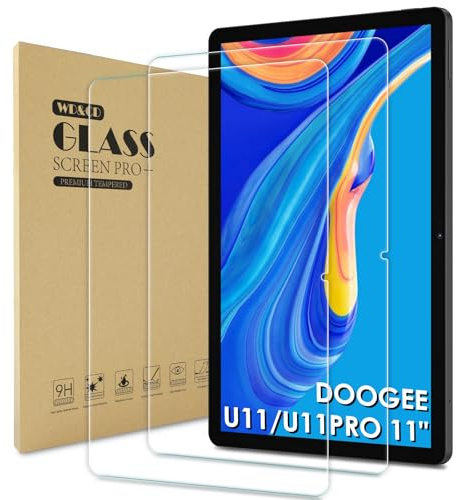WD&CD 2 Pezzi Pellicola Protettiva Compatibile per DOOGEE U11/U11 PRO 11 inch, Vetro Temperato Alta Definizione Compatibile per DOOGEE U11/U11 PRO 11 inch