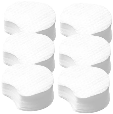 HONITANO Lot de 1200 Disques Démaquillants en Tissu Non Tissé Demi-lune, Épais et Doux, pour Nettoyage du Visage, Lavage et Démaquillage Confortable