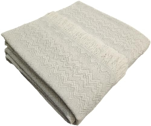 LUA VIKA Multifunktionella överkast - 230 x 260 cm - Grå ränder - Sofföverdrag - Pläd Soffa - Sängöverdrag - Moderna Sängöverkast - Sängöverkast - Sängöverkast Moderna - Lakan