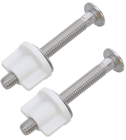 HOLIDYOYO Bulloni e Viti per Sedile Wc in Plastica, Kit di Fissaggio Dadi per Sostituzione Bulloni Copriwater, Parti di Ricambio Resistenti All’umidità per Bagno Stabile e