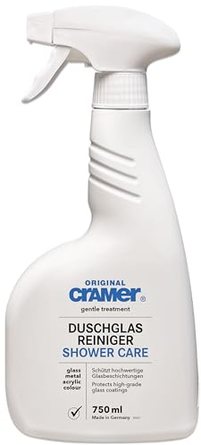 Cramer Shower Glass Cleaner 750 ml Against Limescale and Dirt - for Glass Shower, Shower Cubicle - Especially Gentle Special Cleaner for Coated and Uncoated Glass Surfaces