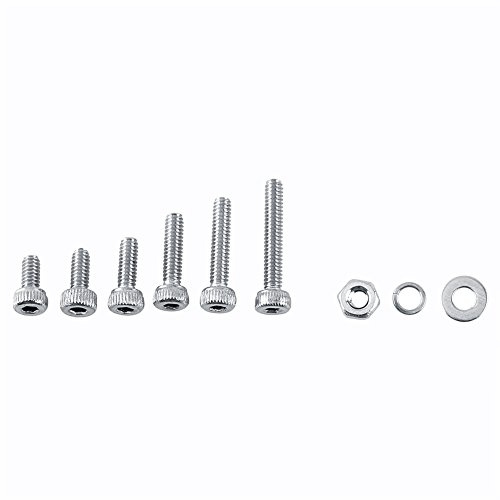 M2 Edelstahl Innensechskantschrauben Set - 3 Typen: Zylinderkopf, Linsenkopf, Flachkopfschrauben - Für Halterungen, Montage und Sicherungen - Praktisches Zubehör für Werkstatt und Hobbyprojekte