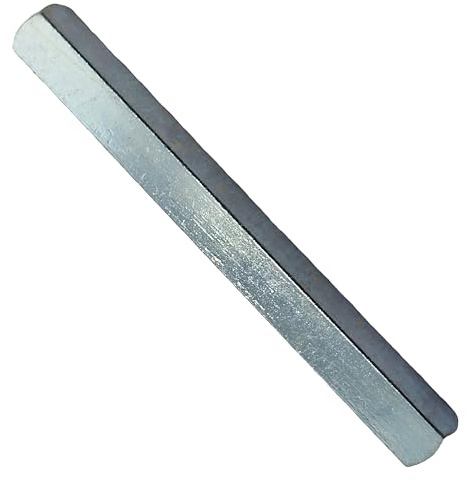 8mm x 80mm Door Handle Spindle Bar, Pack of 1 – Plain Square Solid Steel Replacement Spindle Rod with Silver Zinc Finish for UPVC, Wooden & Composite Door Handles and Window Handles