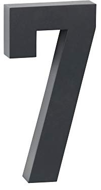 Lukadria Hausnummer 7 anthrazit 3D Edelstahl rostfrei witterungsbeständig 20cm Hoch 0 1 2 3 4 5 6 7 8 9 a b im Shop