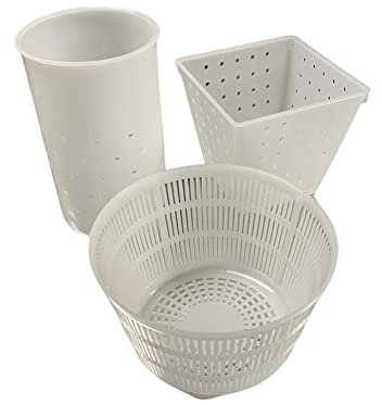 Cheesemaking Mould Bundle Set of 3 - Beaker Mould, Pyramid Mould & Ricotta Mould for The Production of Soft Cheeses