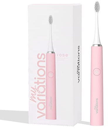 My Variations - Spazzolino da denti elettrico sonico - Ricaricabile - 1 mese di batteria - 5 modalità di spazzolatura - Timer da 2 min integrato - 1 manico e 1 spazzola (rosa)