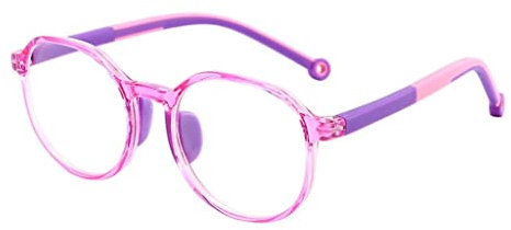 F Fityle Lunettes anti- bleue pour enfants - Monture incassable pour garçons et filles (3-12 ans), Violet