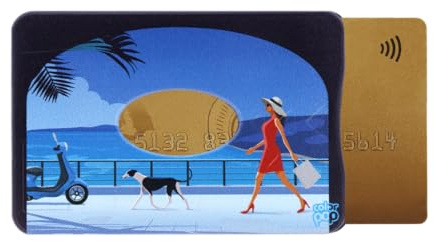 Color Pop Etui Rigide 1 Carte Anti-piratage Fabrication Française - PVC Rigide (Arche) - Protection Cartes bancaires - 6 x 9,1 cm
