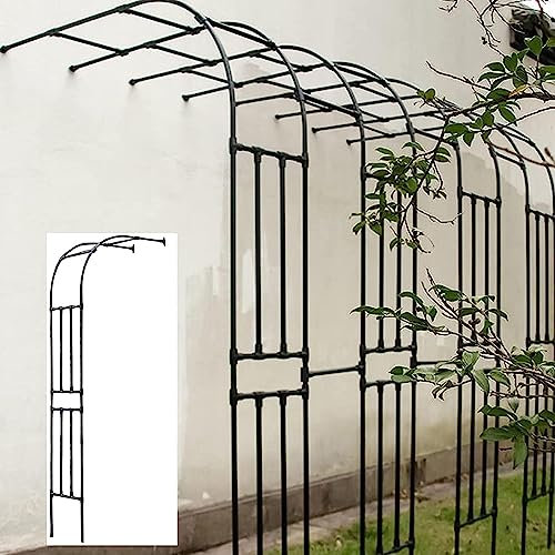 UWAHU Rosenbogen Halbbogen,Wetterfest Gartenbogen Gartenlaube,Pergola Rankhilfe Rankgitter Torbogen Für Kletterpflanzen,Halb-rosenbogen Für Innen/Außen/Gartenrasen/Hochzeit (Size : 180X240X40cm)