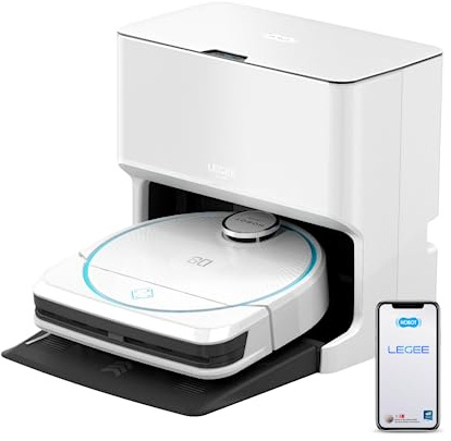 SMARTBOT Robot Aspirador y Fregasuelos - 4 en 1 Aspirador - Friegasuelos - Barre - Pasa la Mopa - Fregasuelos 1.300 Veces/min - Robot Friegasuelos 3 años garantía HOBOT LEGEE-D8 Eco Compactor Pro