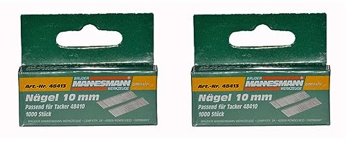 Mannesmann Ersatznägel 10 mm, für Tacker 48410, M48413 (Packung mit 2)