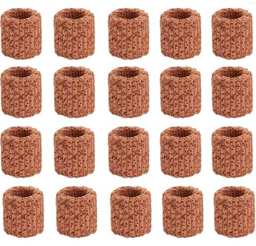 Eterspr 20 Pieza Plantas Acuáticas Anillos, Cerámica de Acuario, Plantas de Agua Anillo, para Mantener Todo Tipo de Plantas Acuáticas y Plantas en el Acuario