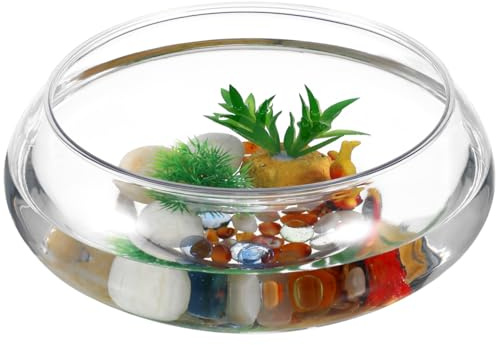 Acquario Trasparente Da 2800Ml: Ciotola Di Pesce in Plastica Per Decorazione Casa E Ufficio - Vaso Per Piante E Animali Acquatici