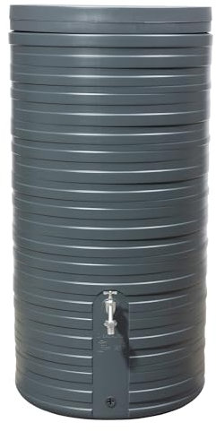 GARANTIA Nordic Recuperateur d Eau de Pluie 300L Graphit – Cuve de récupération Robuste et Design avec Couvercle – Réservoir Durable pour Jardin, terrasse et Usage Domestique