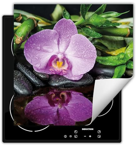 DarHaus Herdabdeckplatte 50x52 cm Orchidee - Blume