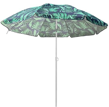 180cm Strandschirm Neigbar Balkonschirm Uv Schutz Sonnenschirm Mit 8 Rippen Gartenschirm Eckig Windfest Stabil Höhenverstellbar Mit Tragetasche Für Garten Terrasse Pool Balkon