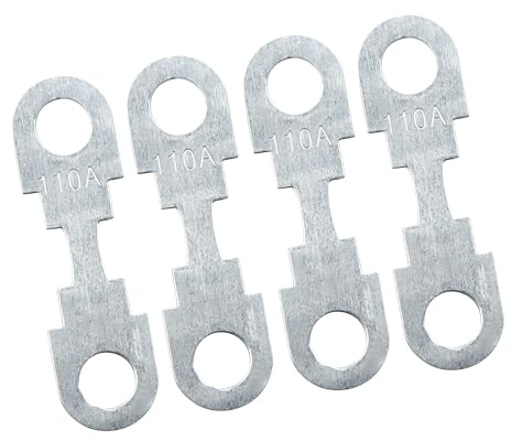 A ABSOPRO Bande de fusibles plats universels pour voiture et camion, remplacement de fusibles en métal argenté DC 32V 110A (lot de 4)