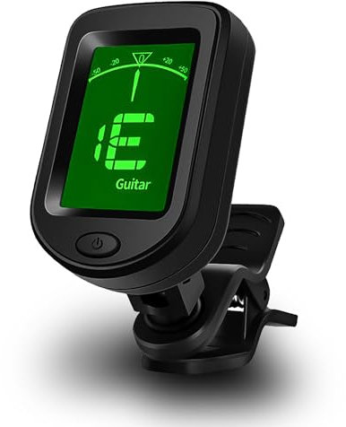 HEA Guitar Tuner Clip On, Electric Guitar Tuner for Acoustic Guitar, Digital Tuner with LCD Display for Bass, Ukulele, Violin and Other Stringed Instruments