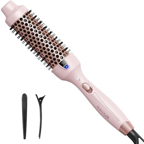 Wavytalk Thermal Brush Spazzola Termica Arricciante, Spazzola Arricciante Ionica da 38mm Riscaldata per Creare Volume e Ricci Naturali, Spazzola per Rotonda Capelli Calda per un Blowout, Dual Voltage
