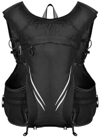 Wander-Brusttasche F, Sport-Brusttasche, Trink-Laufweste, Herren-Brustweste | Trinkrucksack zum Laufen | Outdoor-Sport-Brusttasche | Ideale Reiseausrüstung zum Laufen und Wandern