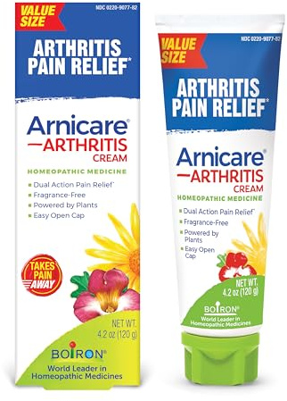 Boiron Arnicare Arthritis Cream for Pain Relief of Knees, Hands, Wrists, Elbows, Joints & Muscles – Quickly Absorbed & Fragrance-Free – 4.2 oz