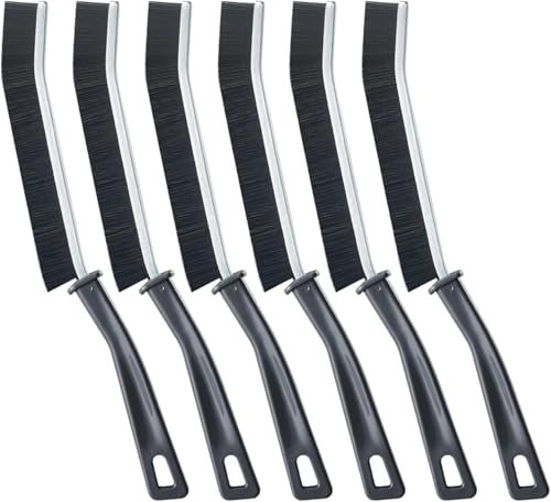 6er Set Vorteilspack schmale Fugenbürste gegen Schmutz & Fugen in Fliesen, Bad und Küchenspüle - Ecken Fugen-Reinigungsbürste für Haushalt - Spaltreinigungs-Bürste Fugenreiniger zum Reinigen