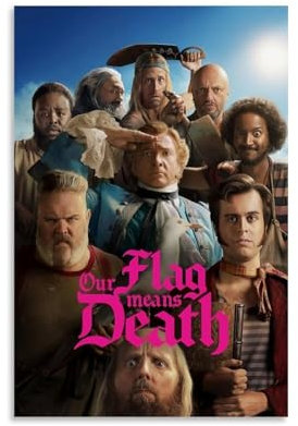 juaseehke Our Flag Means Death Posters Room Decorative Canvas Posters Aesthetic Poster Print Wall Art Decor Posters 16x24inch(40x60cm) Unframe-style