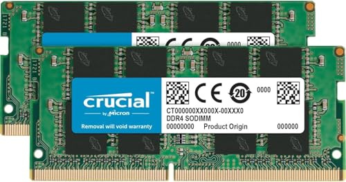 SiQuell Crucial CT2K16G4SFD824A - Memoria RAM (2 x 16 GB) DDR4 2400 MHz CL17 para ordenador portátil