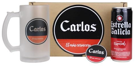 Pack regalo personalizado jarra y cerveza con nombre y dedicatoria