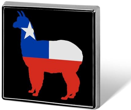 Broche de alpaca con la bandera chilena, de 1,8 cm, insignia de metal, joyería, decoración para ropa, corbata, mochila, accesorios.