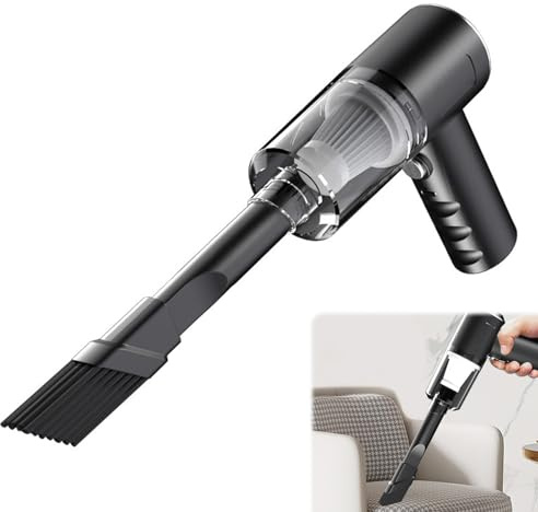 SiumPklay Handheld Car Vacuum Cleaner Cordless, 3000Pa Strong Suction 4-in-1 Portable Vacuum & Blower with Washable Filter Rechargeable for Pet Hair Car Home Office - Black