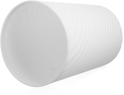 Veemoon Poubelle sans Couvercle Plastique 10L Blanche Corbeille à Papier Moyenne pour Bureau Chambre et Salle de Bain Poubelle Multifonction Compacte pour Tri des Déchets Domestiques