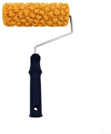 Spazzola a rullo in spugna di alghe per effetti di texture della parete, struttura in acciaio inossidabile resistente alla ruggine, progettata per un uso confortevole e preciso (M90)