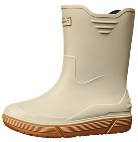 Zapatos de agua para hombre fuera del tubo, estilo europeo, antideslizantes, de goma, para pesca, al aire libre, viajes y senderismo (2), Amarillo, 40 2/3 EU