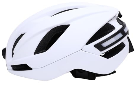 Topiky Casque de Vélo avec Bluetooth, Enregistreur Vidéo HD 1080P, Caméra de Sport WiFi, Casque de Cyclisme avec Feu Arrière, Lecteur de Musique, Télécommande, Angle 170° (White)