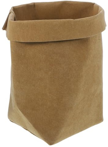 OUNONA Kraftpapier Taschen waschbar Papier Container Graden dekorative Pflanze Taschen Veranstalter Blumentopf Decken, Parteien, Taschen, Shopping Gre S (Hellbraun)
