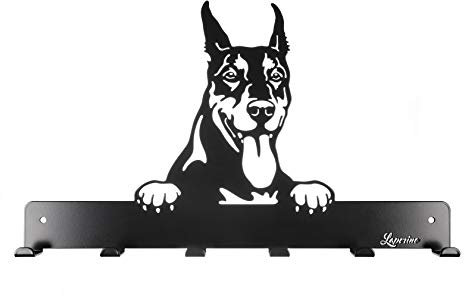 Laperino *Doberman*Schicke und praktische Hundegarderobe XL 450mm Breit - Leinengarderobe (Dobermann)