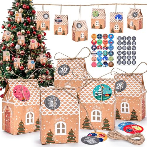 FORMIZON 24 Adventskalender zum Befüllen (24PCS)