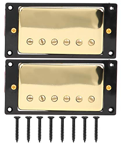 Humbucker Pickup Set, mit 8 Befestigungsschrauben für stabile Montage, Neck Bridge Kompatibel schwarz, for Gitarristen in Studio Bühne und Heimgebrauch