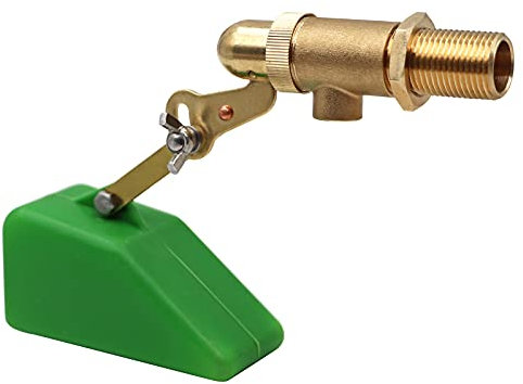 1/2 Zoll Messing Ventil mit Kunststoff Schwimmerventil Wasser Schwimmerventil mit verstellbarem Arm Automatische Befüllung Float Kugelhahn für Tank Eimer Pool Pferd Rinder Vieh Bewässerung